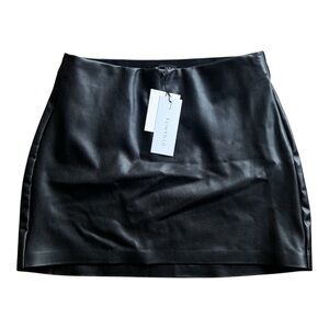 NWT Dynamite Faux Leather Micro Mini Kylie Skirt Jet Black Size Small High Rise